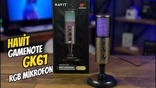 OYUNCULAR İÇİN FP RGB MİKROFON Havit Gamenote GK61