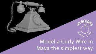 Model a Coiled Wire in Maya the simplest way Use Curve Warp Deformer