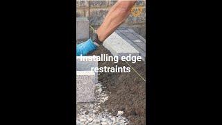 Installing edge restraints on your porcelain driveway