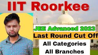 IIT Roorkee Last Round Cut off  All Categories & All Branches  JEE Advanced 2023