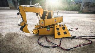 How to Make a Remote Control Hydraulic Excavator JCB at Home