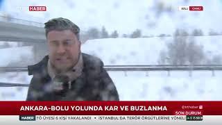 TRT HABER ekibi canlı yayında kaza atlattı