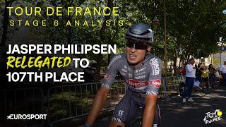 Tour de France Stage 6 Analysis Jasper Philipsen relegated to 107th place in sprint at Stage 6 