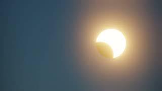 Solar eclipse full time lapse video PARTIAL