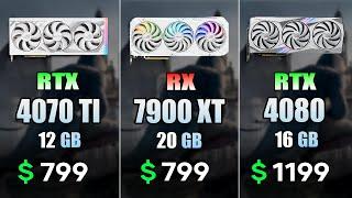 RTX 4070 Ti vs RX 7900 XT vs RTX 4080  Test in 9 Games 4K Ultra