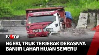 Ngeri Truk Penambang Pasir Terjebak Banjir Lahar Hujan Gunung Semeru  Ragam Perkara tvOne