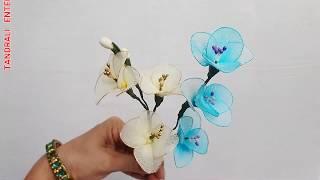 EASY STOCKINGS FLOWERS  DIY HOME DECOR - #Tandralientertainment #Flower_UPC #DIY #Paperflowers