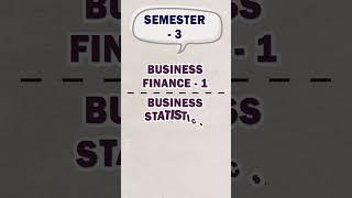 BBA SEMESTER 3 Subjects in Detail #Shorts