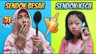 Sendok Besar VS Kecil  Challenge Aqilla Melawan Mbak Kunyit  Aqillas Diary