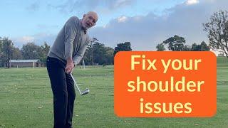 Right shoulder movement  in your golf swing