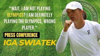2024 Wimbledon - Iga Swiatek Wait I am not playing Olympics? I am playing for sure wrong player.