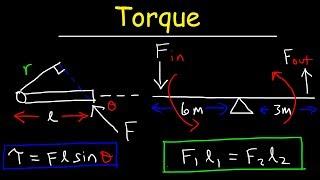 Torque Basic Introduction Lever Arm Moment of Force Simple Machines & Mechanical Advantage