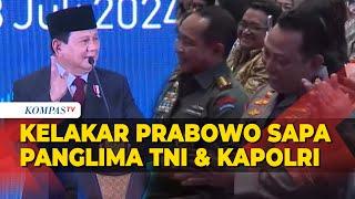 Kelakar Prabowo Sapa Panglima TNI & Kapolri Namanya Kalau Digabung Sama dengan Presiden Terpilih