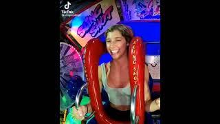 Screaming Sexy Girls on Slingshot Ride Boobs Hanging Bouncing & Shaking Around #2 #tiktok #fyp