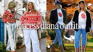 recreating PRINCESS DIANA inspired fall outfits our 90s style icon