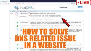 LIVE How to solve DNS related issue in a website?
