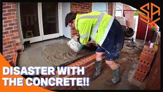 DISASTER WITH THE CONCRETE PORCH CONCRETE FLOOR AND PREPARATION..PORCH PT 3