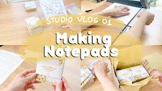 STUDIO VLOG 01 Making Notepads and Packing Orders