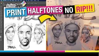 ActionSeps™  How to Print Halftones on Film Positives with Any Inkjet Printer NO RIP 3 Examples