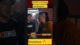 Invictus  respeto kay anygma  fliptop isabuhay  #respect #fliptopbattles #invictus