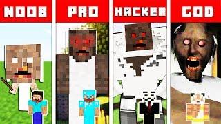 Minecraft Battle GRANNY MUTANT CHALLENGE - NOOB vs PRO vs HACKER vs GOD in Minecraft Animation