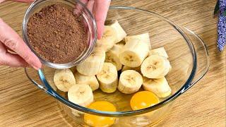 Do you have a banana 2 eggs and cocoa? Prepare a delicious dessert without flour and sugar