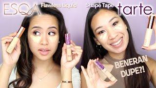 ESQA Flawless Liquid Concealer VS. TARTE Shape Tape  DUPE PRODUK LOKAL