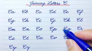 Cursive writing for beginners  Joining Letters  Capital letters C  Cursive handwriting practice