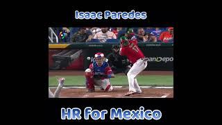 Isaac Paredes crushed a solo home run to left-center  Mexico vs Puerto Rico World Baseball Classic