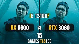 RX 6600 vs RTX 3060 - i5 12400F - Test In 15 Games - 1080p + DLSSFSR