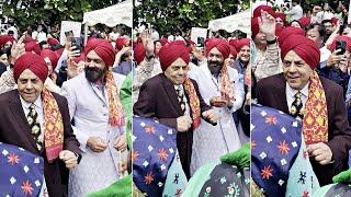 87yrs Old Dharmendra Dance At Grandson Karan Deol Wedding Baraat  Sunny Deol Son Marriage