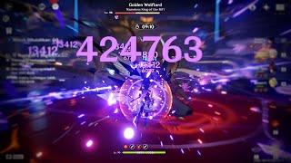 C2R1 Raiden Shogun Hypercarry 1 Rotation Golden Wolflord NO OFFENSIVE Abyss Buff ft. C6 Sara