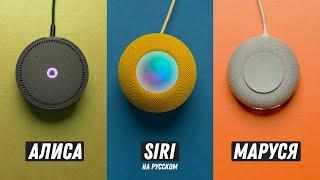 Русская Siri в HomePod Siri против Алисы и Маруси