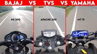 NS 200 VS Apache 200 VS MT 15  HIGHWAY BATTLE