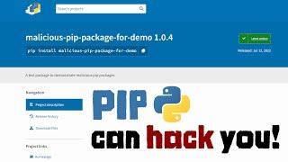 Hackers can use pythons pip to steal your data