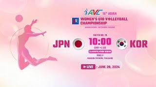  LIVE   JPN VS KOR  15th Asian Womens U18 Volleyball Championship