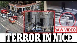 Raw video footage Nice France muslim terrorist yelling Allahu Akbar arrest for beheaded woman attack