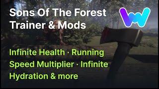 Sons Of The Forest Trainer +10 Mods Infinite Health No Fall Damage Run Speed Multiplier & More