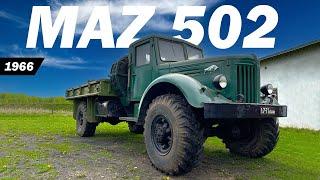 Old Restored Soviet Military Truck 4x4 FIRST START OVER 9 YEARS - MAZ 502 1966