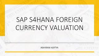 SAP S4HANA Foreign Currency Valuation  Simulation Ledger  AC SAP Consulting