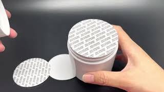 How to apply pressure sensitive foam seal liner to jar #pressuresensitiveseal