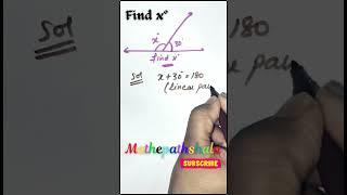 #find #x #maths #geometry #angle Find x° in the given angle