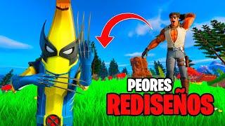 peores REDISEÑOS de SKINS en FORTNITE