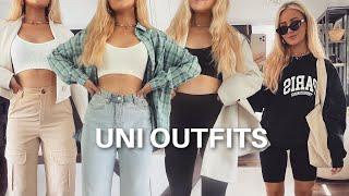 UNI  COLLEGE OUTFIT IDEAS 2022  Realistic comfy and casual outfits Back to school