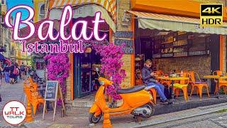 Balat Neighborhood Walking Tour Istanbul  4K UHD HDR