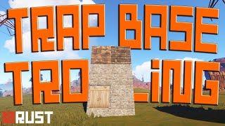 THE MOST OP TRAP BASE LEADS TO MASSIVE LOOT FROM SALTY ZERG - Rust Trap Base Trolling