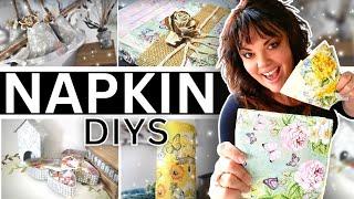 NAPKIN DIYS 6 CREATIVE WAYS TO DECOUPAGE STUNNING Home Decor using NAPKINS