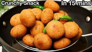 Instant Suji Besan Snack - Crispy Semolina Gram Flour Snack  Tea Time Snack Recipe