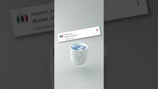 Minecraft Water Bucket 3D Texture Modelling  #Shorts