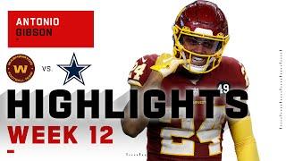 Antonio Gibson Devours Cowboys Defense w 115 Rushing Yds & 3 TDs  NFL 2020 Highlights